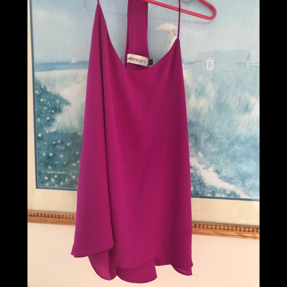 Purple flowy top